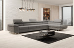 Lade das Bild in den Galerie-Viewer, Designer Bouclé Schlafsofa: Großes Ecksofa mit Klappfunktion für Wohnzimmer
