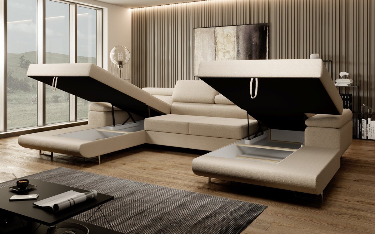 Luxuriöses Calvera U-Sofa: Verwandlungsfähig, Bequem, Stilvoll – Ideal für Ihr Wohnzimmer