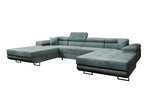 Lade das Bild in den Galerie-Viewer, Luxuriöses Designer U-Sofa Calvera mit Schlaffunktion und Stauraum in Cordstoff
