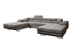 Lade das Bild in den Galerie-Viewer, Luxuriöses Designer U-Sofa Calvera mit Schlaffunktion und Stauraum in Cordstoff
