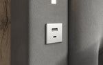 Lade das Bild in den Galerie-Viewer, Luxuriöses Designer-Polsterbett Relina: Samt, RGB-Beleuchtung, USB &amp; Geräumiger Stauraum
