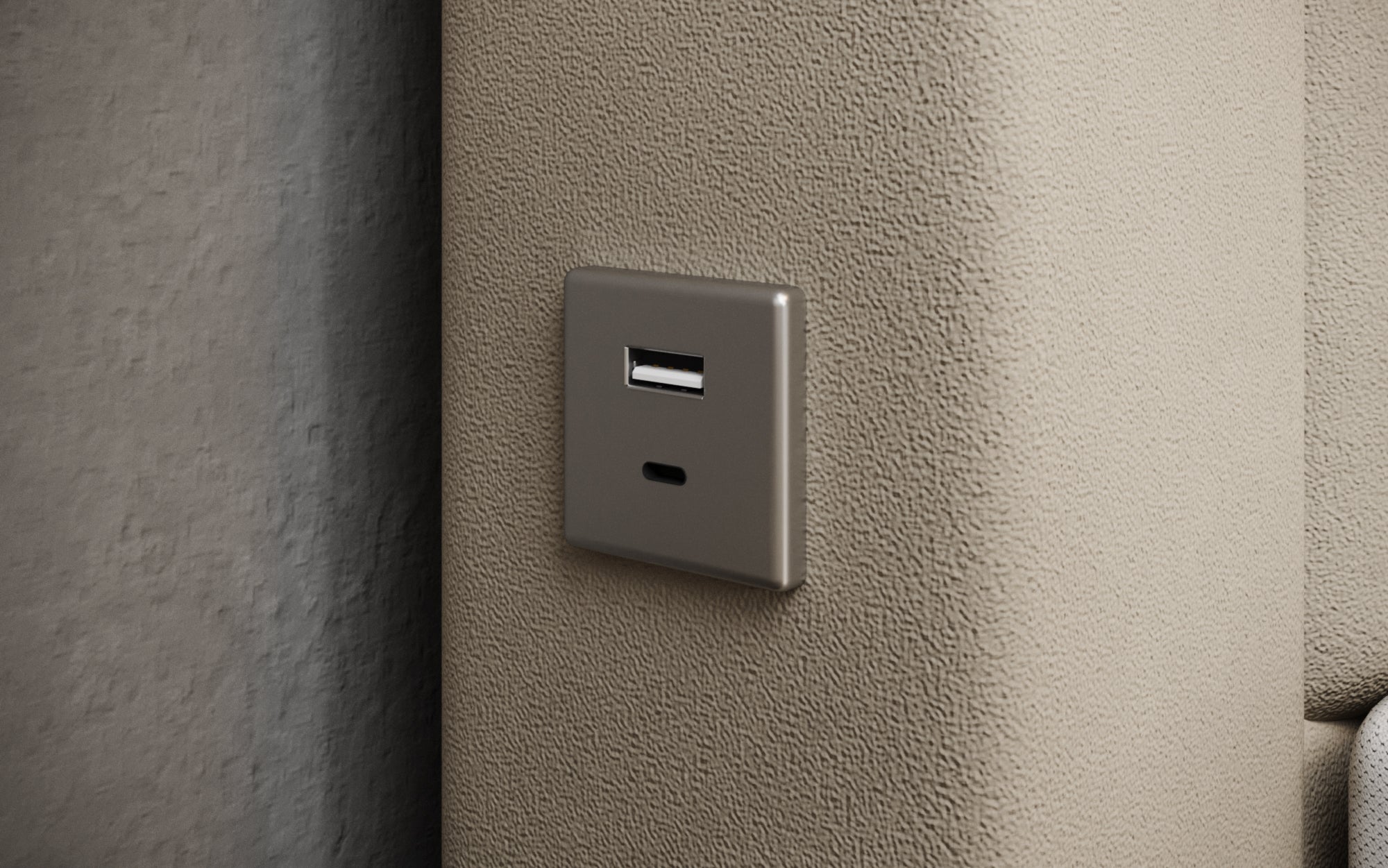 Luxuriöses Samt-Boxspringbett Troja mit Stauraum, RGB-LED, USB-Anschluss, USBC, Fernbedienung