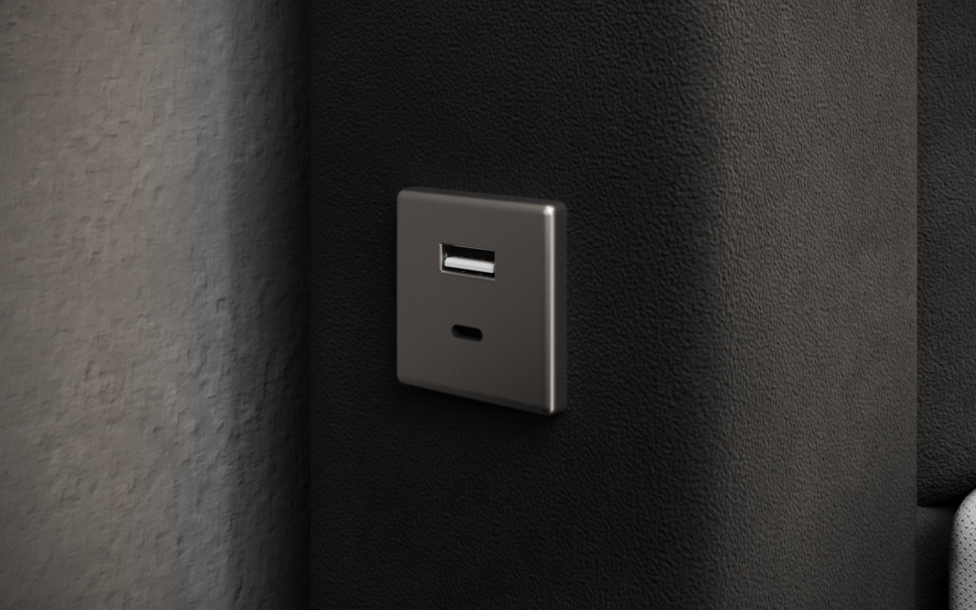 Luxuriöses Samt-Boxspringbett Troja mit Stauraum, RGB-LED, USB-Anschluss, USBC, Fernbedienung