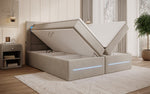 Lade das Bild in den Galerie-Viewer, Minera Boxspringbett mit LED, USB, Stauraum – Luxuriöser Schlafkomfort
