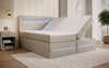 Minera Boxspringbett mit LED, USB, Stauraum – Luxuriöser Schlafkomfort