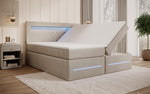 Lade das Bild in den Galerie-Viewer, Minera Boxspringbett mit LED, USB, Stauraum – Luxuriöser Schlafkomfort
