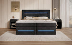 Lade das Bild in den Galerie-Viewer, Minera Boxspringbett mit LED, USB, Stauraum – Luxuriöser Schlafkomfort
