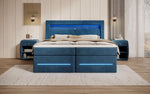 Lade das Bild in den Galerie-Viewer, Minera Boxspringbett mit LED, USB, Stauraum – Luxuriöser Schlafkomfort
