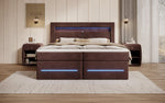 Lade das Bild in den Galerie-Viewer, Minera Boxspringbett mit LED, USB, Stauraum – Luxuriöser Schlafkomfort
