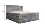Lade das Bild in den Galerie-Viewer, Minera Boxspringbett mit LED, USB, Stauraum – Luxuriöser Schlafkomfort
