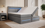 Lade das Bild in den Galerie-Viewer, Minera Boxspringbett mit LED, USB, Stauraum – Luxuriöser Schlafkomfort
