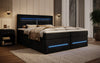 Minera Boxspringbett mit LED, USB, Stauraum – Luxuriöser Schlafkomfort