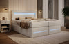 Minera Boxspringbett mit LED, USB, Stauraum – Luxuriöser Schlafkomfort