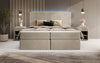 Luxuriöses Boxspringbett Voyage mit LED & Stauraum, Samtbezug