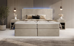 Lade das Bild in den Galerie-Viewer, Luxuriöses Boxspringbett Voyage mit LED &amp; Stauraum, Samtbezug
