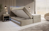 Luxuriöses Boxspringbett Voyage mit LED & Stauraum, Samtbezug