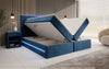 Luxuriöses Boxspringbett Voyage mit LED & Stauraum, Samtbezug