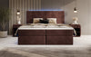 Luxuriöses Boxspringbett Voyage mit LED & Stauraum, Samtbezug