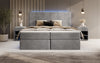 Luxuriöses Boxspringbett Voyage mit LED & Stauraum, Samtbezug