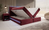 Luxuriöses Samt Boxspringbett Voyage mit LED-Beleuchtung und Stauraum