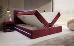 Lade das Bild in den Galerie-Viewer, Luxuriöses Samt Boxspringbett Voyage mit LED-Beleuchtung und Stauraum
