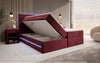 Luxuriöses Samt Boxspringbett Voyage mit LED-Beleuchtung und Stauraum