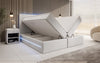 Luxuriöses Boxspringbett Voyage mit LED & Stauraum, Samtbezug