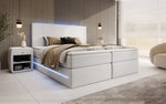 Lade das Bild in den Galerie-Viewer, Luxuriöses Boxspringbett Voyage mit LED &amp; Stauraum, Samtbezug
