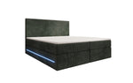 Lade das Bild in den Galerie-Viewer, Luxuriöses Boxspringbett Voyage mit LED-Beleuchtung, Stauraum und Cord-Stoffbezug
