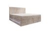 Luxuriöses Boxspringbett Voyage mit LED-Beleuchtung, Stauraum und Cord-Stoffbezug