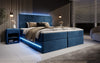 Luxuriöses Boxspringbett Voyage mit LED & Stauraum, Samtbezug