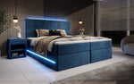 Lade das Bild in den Galerie-Viewer, Luxuriöses Boxspringbett Voyage mit LED &amp; Stauraum, Samtbezug
