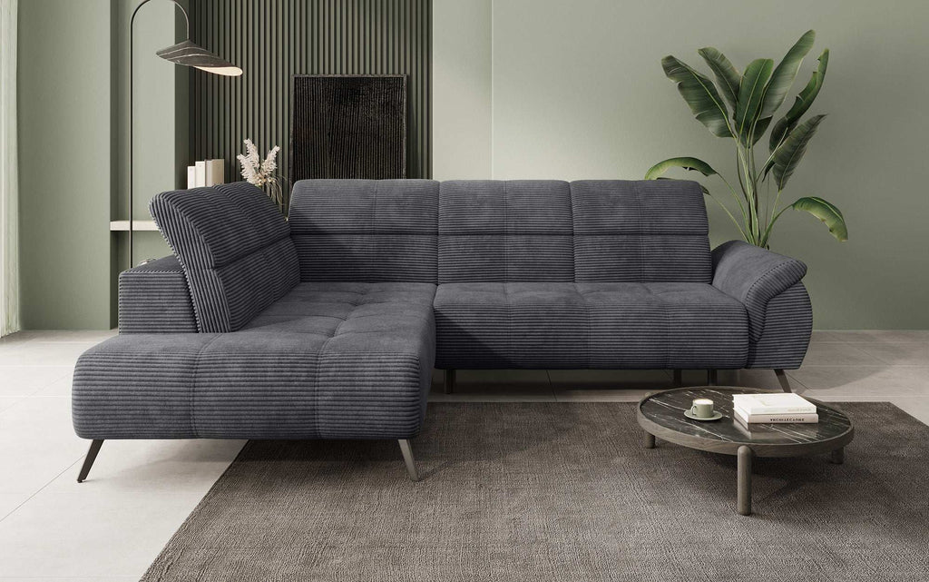 Luxuriöses Designer Sofa Genova II mit elektrischer Sitzverlängerung und USB