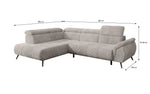 Lade das Bild in den Galerie-Viewer, Luxuriöses Designer Sofa Genova II: Elektrische Sitzverlängerung &amp; Integrierter USB-Anschluss
