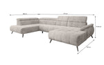 Lade das Bild in den Galerie-Viewer, Luxuriöses Designer Sofa Genova III: Elektrischer Sitz, Verstellbare Kopflehnen, Maximaler Komfort
