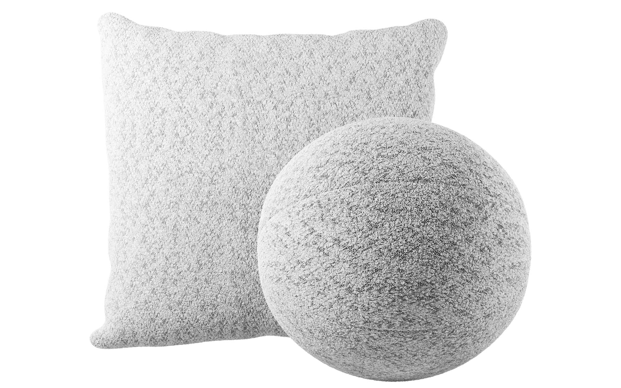 Luxuriöses Bouclé Zierkissen Set Gava Sphere für stilvolle Wohnakzente