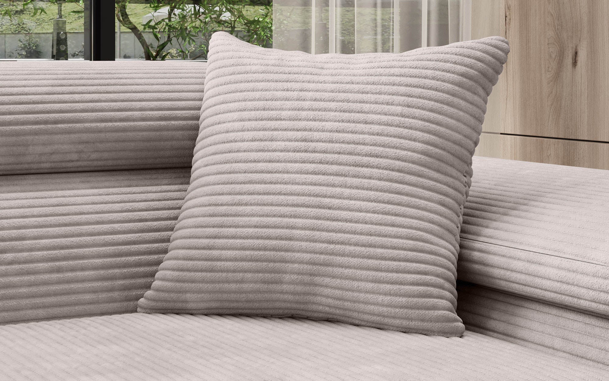 Luxuriöses Gava Cord-Zierkissen 50x50 cm: Weich, Robust, Stilvoll für Ihr Zuhause