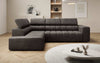 Luxuriöses Designer Sofa Aurora L mit Elektrischer Schlaffunktion, Kopfstützen & Stauraum