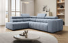 Luxuriöses Designer Sofa Aurora L mit Elektrischer Schlaffunktion, Kopfstützen & Stauraum
