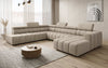 Luxuriöses Aurora Maxi Samt Designer Sofa mit Elektrischer Sitzerweiterung und Schlafsofa-Funktion