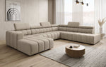 Lade das Bild in den Galerie-Viewer, Luxuriöses Aurora Maxi Samt Designer Sofa mit Elektrischer Sitzerweiterung und Schlafsofa-Funktion
