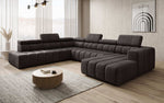 Lade das Bild in den Galerie-Viewer, Luxuriöses Aurora Maxi Samt Designer Sofa mit Elektrischer Sitzerweiterung und Schlafsofa-Funktion
