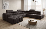 Lade das Bild in den Galerie-Viewer, Luxuriöses Aurora Maxi Samt Designer Sofa mit Elektrischer Sitzerweiterung und Schlafsofa-Funktion
