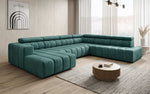 Lade das Bild in den Galerie-Viewer, Luxuriöses Aurora Maxi Samt Designer Sofa mit Elektrischer Sitzerweiterung und Schlafsofa-Funktion
