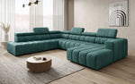 Lade das Bild in den Galerie-Viewer, Luxuriöses Aurora Maxi Samt Designer Sofa mit Elektrischer Sitzerweiterung und Schlafsofa-Funktion
