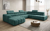 Luxuriöses Aurora Maxi Samt Designer Sofa mit Elektrischer Sitzerweiterung und Schlafsofa-Funktion