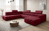 Luxuriöses Aurora Maxi Samt Designer Sofa mit Elektrischer Sitzerweiterung und Schlafsofa-Funktion