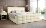 Lade das Bild in den Galerie-Viewer, Luxor Bouclé Boxspringbett: Elegantes Design, Gemütlicher Schlaf, Praktischer Stauraum
