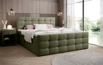 Lade das Bild in den Galerie-Viewer, Luxor Bouclé Boxspringbett: Elegantes Design, Gemütlicher Schlaf, Praktischer Stauraum
