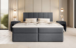 Lade das Bild in den Galerie-Viewer, Luxuriöses Boxspringbett Aurelia Stoffbett mit Integriertem Stauraum für Schlafzimmer
